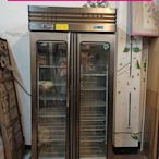 老朋友二手家具店 R2201-10 Neo-freeze營業用左冷凍/右冷藏玻璃櫃 商業用冰箱 新竹東區二手冰箱回收