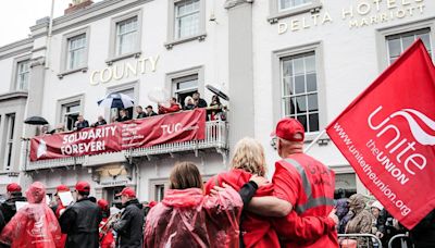 Rain doesn't deter visitors from bringing atmosphere to 138th Durham Miners' Gala