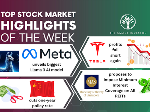 Top Stock Market Highlights of the Week: Tesla, Meta Platforms, China’s Interest Rate Policy and MAS’ REIT Policy
