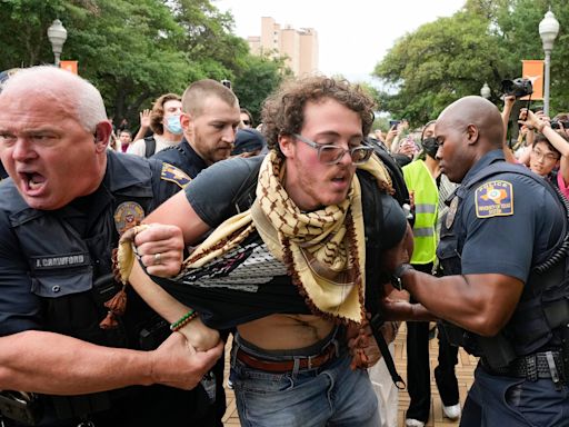 Campus protestors unnerved and alarmed as police in riot gear shut down demonstrations