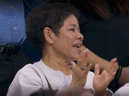 Simone Biles' Mom Beams as She Soars to 1st Place During 2024 Gymnastics Olympic Trials