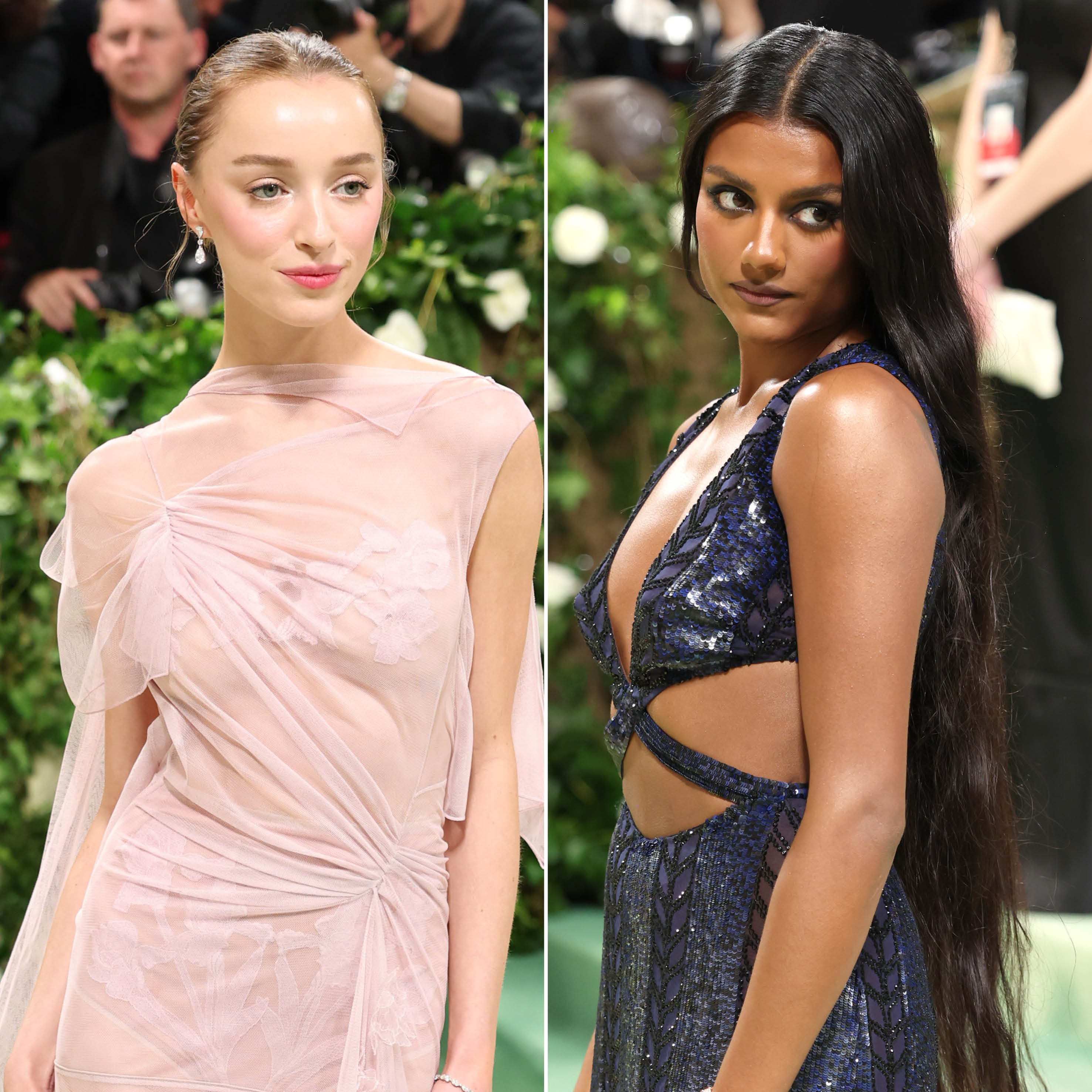 Bridgerton Stars Simone Ashley & Phoebe Dynevor Reunite at Met Gala 2024 — See Photos