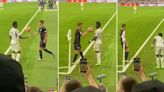 El controvertido gesto de Vinicius a Kimmich por un lateral que no se vio en la transmisión de Real Madrid-Bayern Múnich