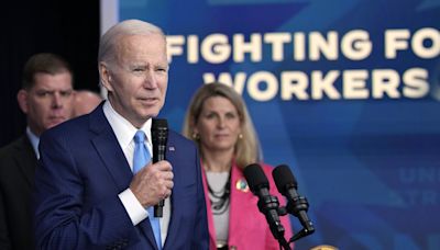 Biden will meet Wednesday with top union leaders as he seeks to reassure worried Democrats
