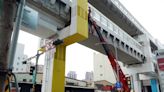 技師檢測新北捷運環狀線梁柱安全性 (圖)
