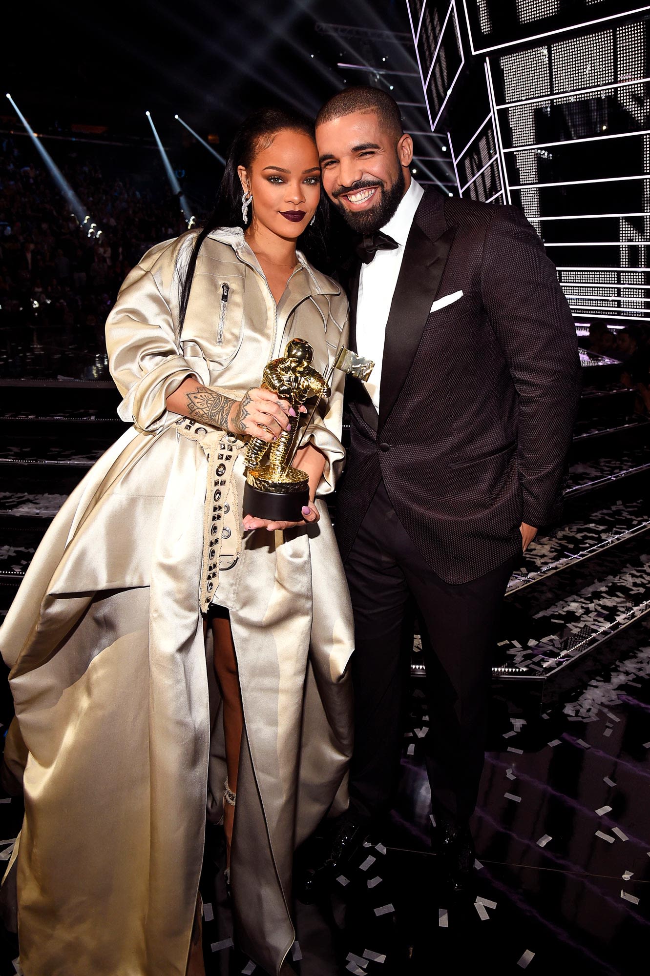 Remember When Rihanna Swerved Drake’s Kiss on the VMAs Stage?