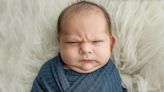 Grumpy baby goes viral for hilarious newborn photoshoot