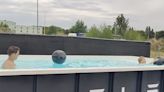 A solar-powered Tesla pool just opened at a charging station in Germany so drivers can relax while their cars recharge