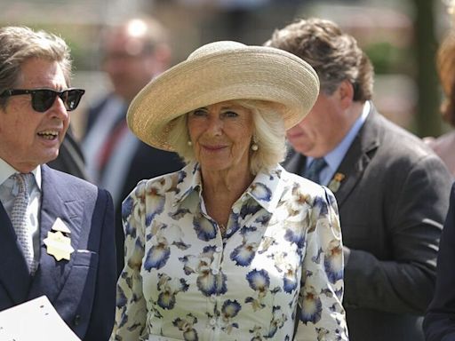 Queen Camilla joins ex-husband Andrew Parker-Bowles at Ascot