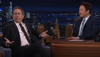 Jerry Seinfeld Knocks Jimmy Fallon for Awkward Kids Question: 'Let's Slide to the Next Question' | Video