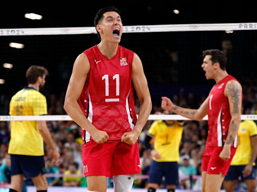 USA men's volleyball stays unbeaten with quarterfinal win over Brazil