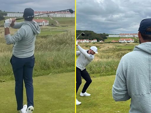 Scottie Scheffler prepares for Open with ‘awesome’ day out at Trump Turnberry