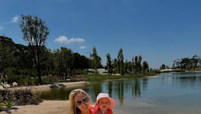 Brittany Mahomes and Daughter Sterling, 3, Adorably Match in Orange Swimsuits in Portugal