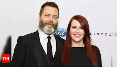 Megan Mullally says she and husband Nick Offerman 'never had an organic burning desire' to have kids - Times of India