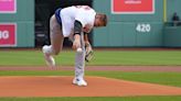 WATCH: New England Patriots Ex Rob Gronkowski Spikes First Pitch For Boston Red Sox