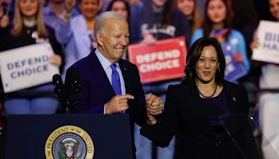 Biden's campaign manager told about 40 of his top financial backers that the cash in his war chest would largely go to Kamala Harris if he steps aside: report