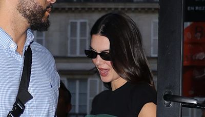 Kendall Jenner Wears Crop Top and Silk Maxi Skirt for Paris Lunch