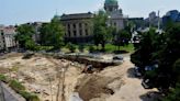 Roman aqueduct and 'luxurious' burials unearthed during construction of underground parking garage in Serbia