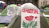 Brown University warns of possible discipline for encamped protesting students