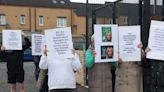 Protest at Shankill Women’s Centre ahead of visit by Sinn Féin’s Michelle O’Neill