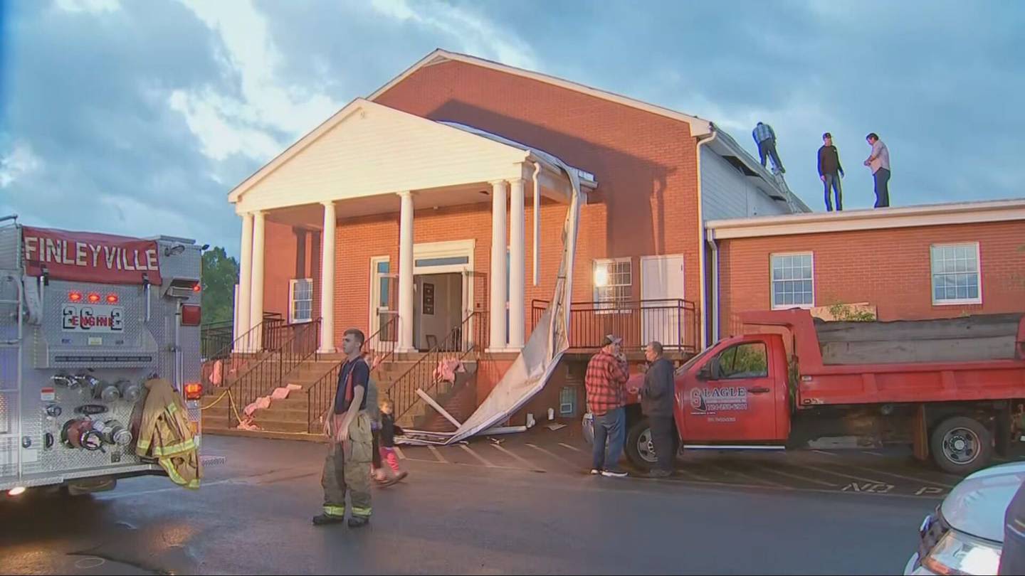 Tornado hits Washington County church, damages roof while 100 people are inside