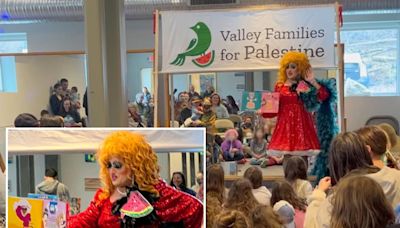 Outrage as drag queen leads young kids in ‘free Palestine’ chant: ‘Wrong on every level’