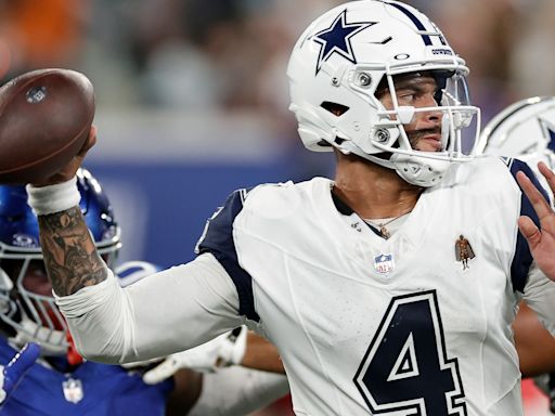 Dallas Cowboys 20-15 New York Giants: Dak Prescott throws two touchdown passes as Cowboys defence helps grind out win