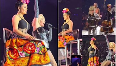 Madonna sube al escenario a Frida Kahlo encarnada en Salma Hayek