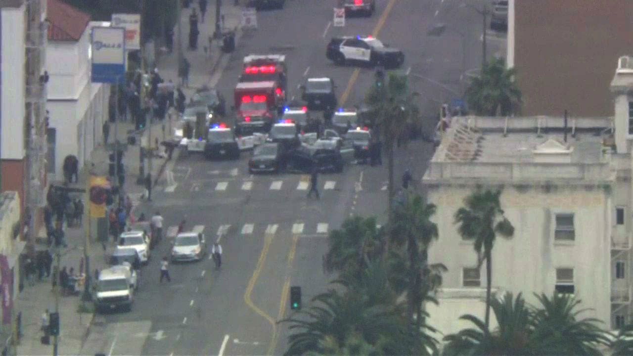 LAPD pursuit ends in violent multi-vehicle crash in Westlake