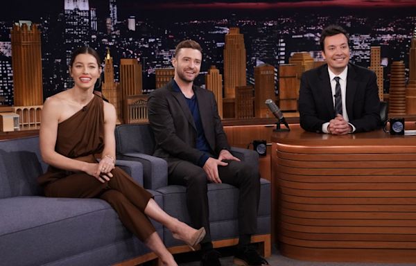 Justin Timberlake, Jessica Biel and Jimmy Fallon Hilariously Fail at Latest TikTok Trend