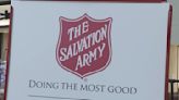 Salvation Army collecting food donations at various local businesses