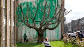 Banksy crea mural con árbol mutilado en Londres