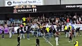 Three arrested after fans invade pitch following Louth derby in Oriel Park