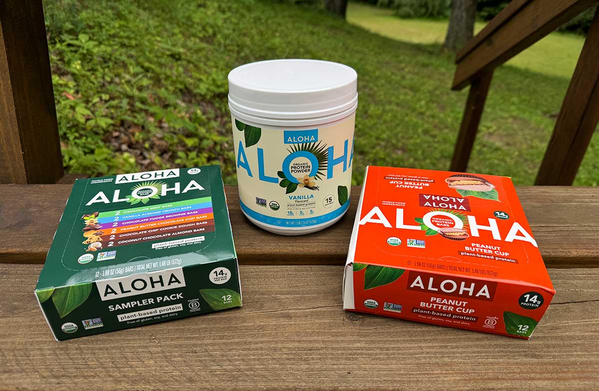 ALOHA organic plant based protein bars and protein power review - The Gadgeteer