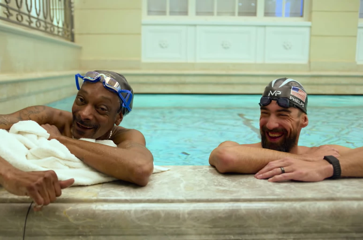 Snoop Dogg Shows Off His Swimming Skills With Michael Phelps for 2024 Olympics: Watch