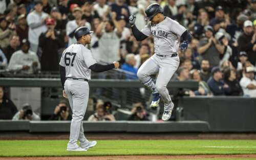 Juan Soto hits 40th homer, Aaron Judge drives in 4 runs as Yankees thump Mariners 11-2