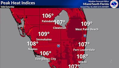 Heat advisory for Palm Beach County with more alerts possible as temps rise over the weekend