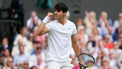 Defending champion Carlos Alcaraz beats Daniil Medvedev to return to the Wimbledon final