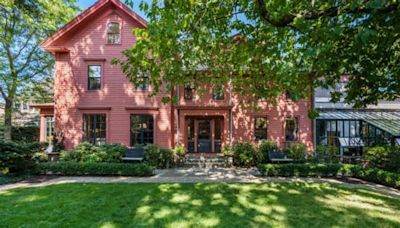 For $13.5m, a pinkish-red Greek Revival off Harvard Square. See inside.