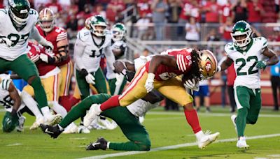 San Francisco 49ers spoil Aaron Rodgers’ return to NFL action with dominant win over New York Jets