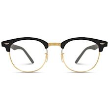 Retro Half Frame Eyeglasses - Gold Rimmed Glasses| WearMe Pro