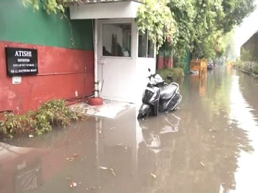 Watch: Delhi Minister Atishi's Bungalow, Lane Outside Flooded In Record June Rain