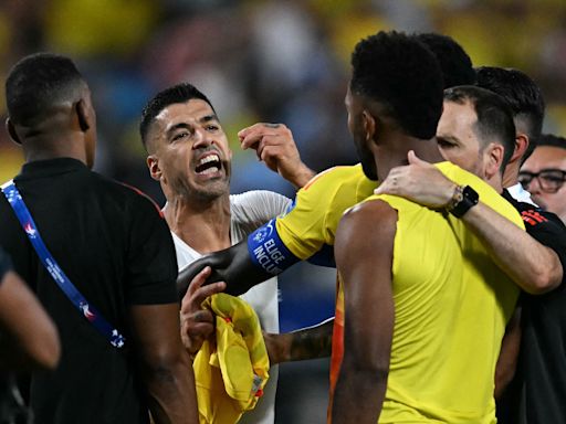 Cómo comenzó el tenso cruce entre Luis Suárez y Yerry Mina, que terminó con el escándalo generalizado entre Colombia y Uruguay por la Copa América