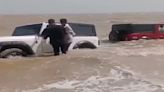 Video | 2 Men Drive SUVs Into Sea, Almost Drown During Stunt For Instagram Reel