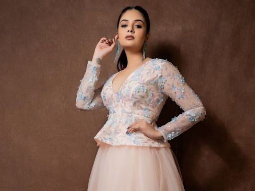 Sreemukhi's Bodice And Tulle Skirt Look Is A Perfect Blend of Elegance And Grace - News18