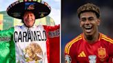 Lamine Yamal, jugador de la Selección Española se viraliza al ignorar a Caramelo, aficionado mexicano en la Eurocopa 2024