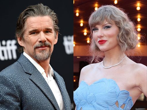 Ethan Hawke says he had to keep his cameo in Taylor Swift's 'Fortnight' music video a secret from his teen daughters