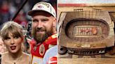 Maker of Jason Kelce’s Retirement Gift Creates Wooden Arrowhead Stadium in Honor of Taylor Swift and Travis Kelce