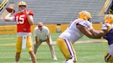 LSU football: Brian Kelly announces starting offensive line for FSU season opener, but not QB