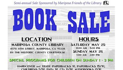 Don't Miss Mariposa Friends of the Library Semi-Annual Book Sale on May 25-26, 2024